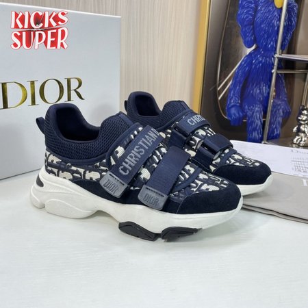 DIOR D-WANDER SNEAKER DEEP BLUE DIOR OBLIQUE TECHNICAL FABRIC - CD101