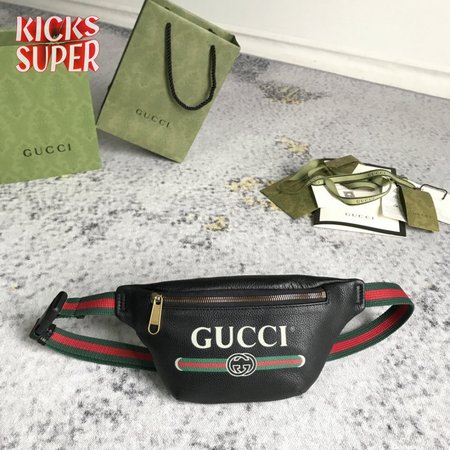 Gucci Print Belt Bag Vintage Logo Small Black