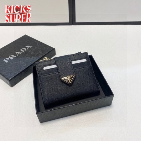 Prada Saffiano And Leather Card Holder