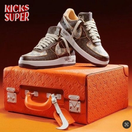 Nike Air Force 1 Low Monogram Brown Damier Azur