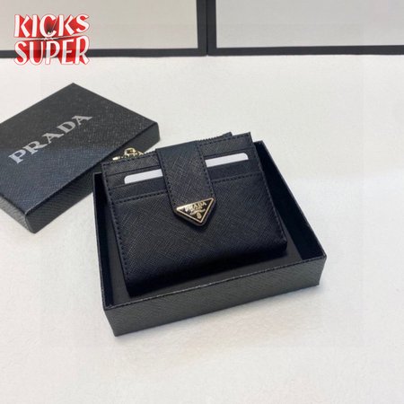 Prada Saffiano And Leather Card Holder