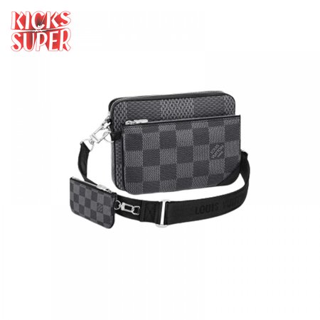 trio messenger damier graphite canvas lmb027