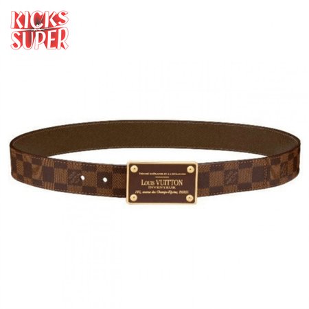 inventeur damier ebene/graphite belt - b159