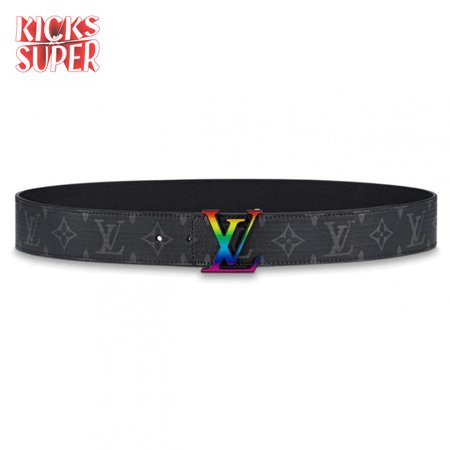initiales reversible belt monogram eclipse taiga 40mm rainbow - b149