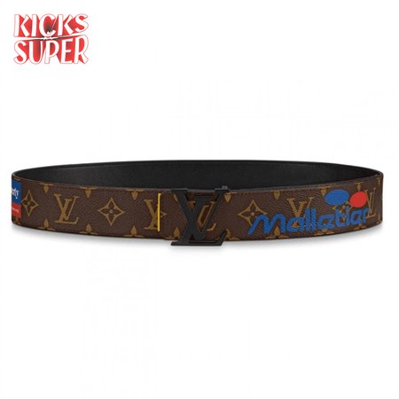 initiales belt monogram logo story 40mm brown - b129