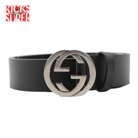 GUCCI INTERLOCKING-G LEATHER BELT - B12