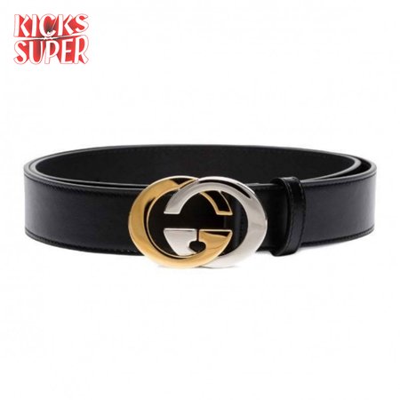 GUCCI GG LEATHER LOGO BELT - B6