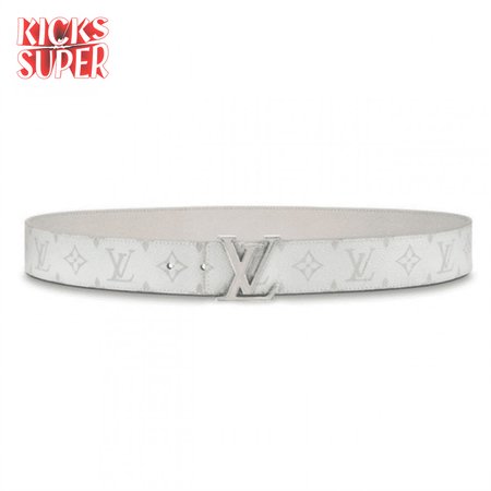 men's initiales 40mm reversible belt white - b127