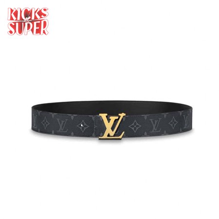 initiales 40mm reversible monogram canvas belt - b112