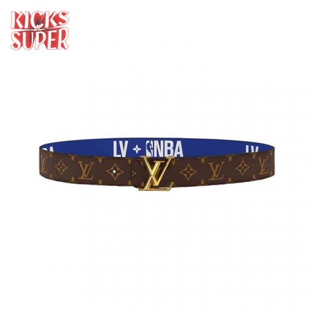 x nba 3 steps 40mm reversible monogram canvas belt - b99