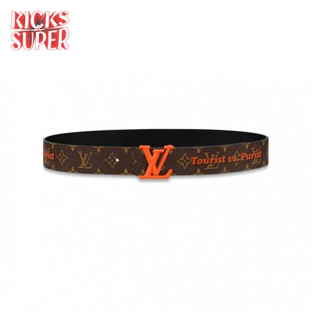 pyramide 40mm reversible belt monogram canvas recto side - b76