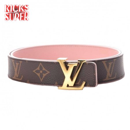 belt initiales reversible monogram rose poudre - b33