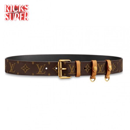 signature belt monogram 35mm brown - b112