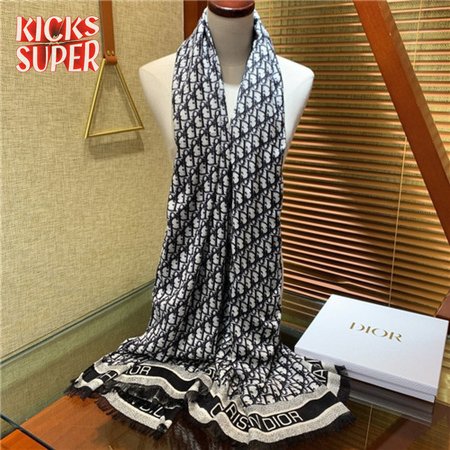 christian dior silk and wool scarf