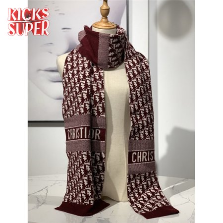 dior cashmere shawl Wine red