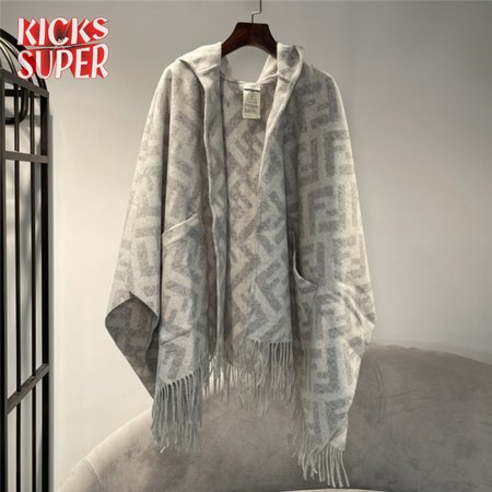 fendi ff cashmere hooded cloak