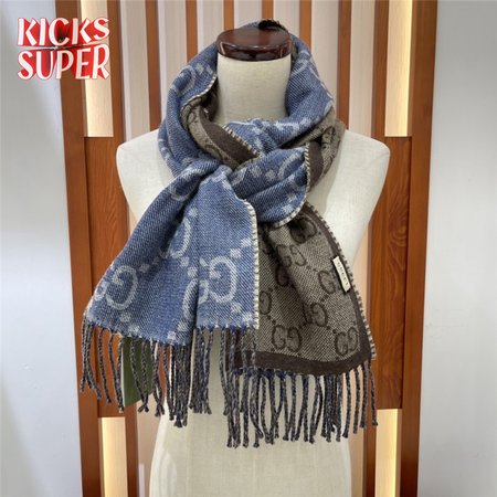 gucci GG fringed knit scarf