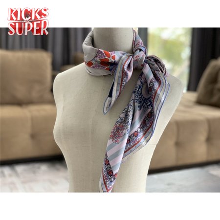 silk square scarf pink