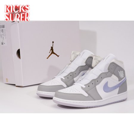 Air Jordan 1 Mid Wolf Grey Aluminum BQ6472-105 Unisex