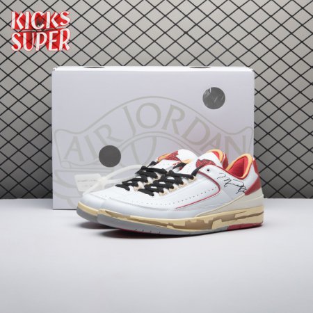 OFF-WHITE x Jordan 2 Retro Low SP White Red Men's