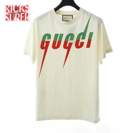GUCCI 20SS LIGHTNING LOGO SHORT SLEEVE T SHIRT