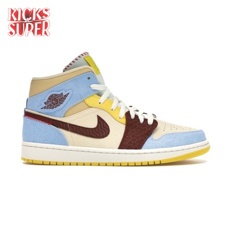 Jordan 1 Mid SE Fearless Maison Chateau Rouge Men's