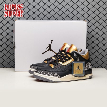 Air Jordan 3 Black Gold Men's