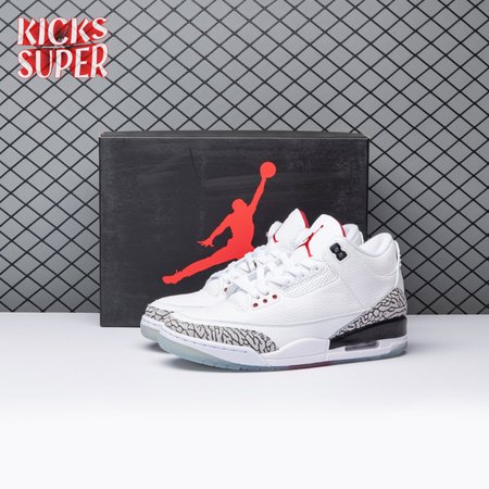 Jordan 3 Retro Free Throw Line White Cement 923096-101 Men's