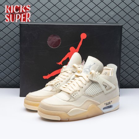 Air Jordan 4 RERO x Off-White AJ4 OW Sail Unisex