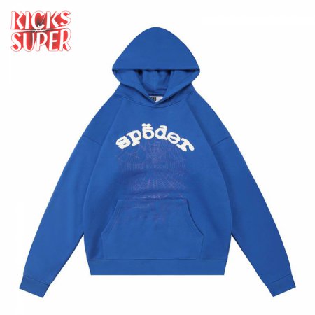 Sp5der Hoodies Blue