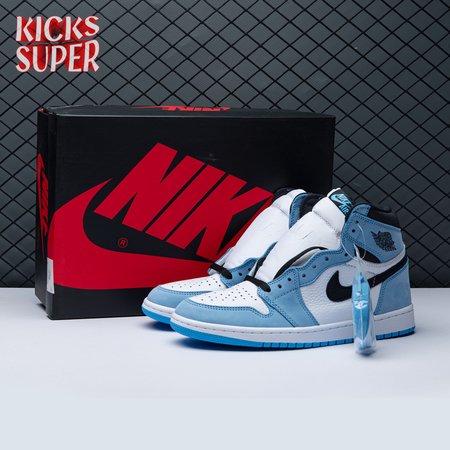 Jordan 1 Retro High White University Blue Black Unisex
