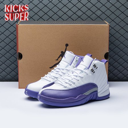 Air Jordan 12 White Purple Men's