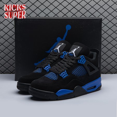 Jordan 4 Retro Black Blue Men's