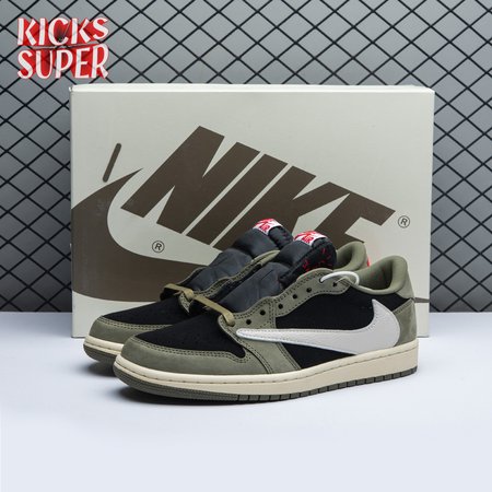 Travis Scott x Air Jordan 1 Low OG Black Olive DM7866-001 Unisex