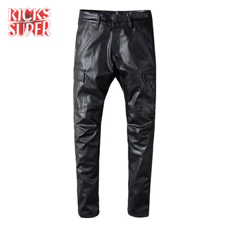 Amiri Leather Pants Jeans Black
