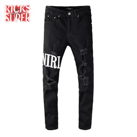 Amiri Logo Jeans Black