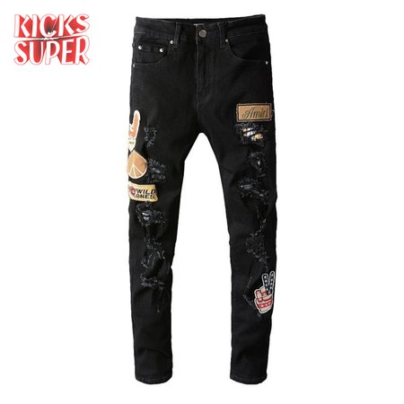 Amiri Patch Jeans Black