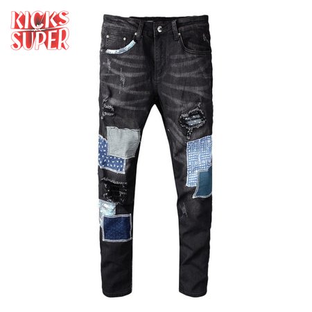 Amiri Patch Jeans Black/Blue