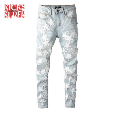 Amiri Stars Jeans White