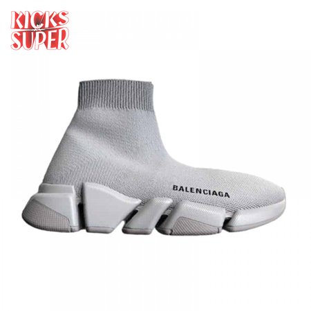 BALENCIAGA SPEED 2.0 SNEAKER IN GREY RECYCLED KNIT - BB142