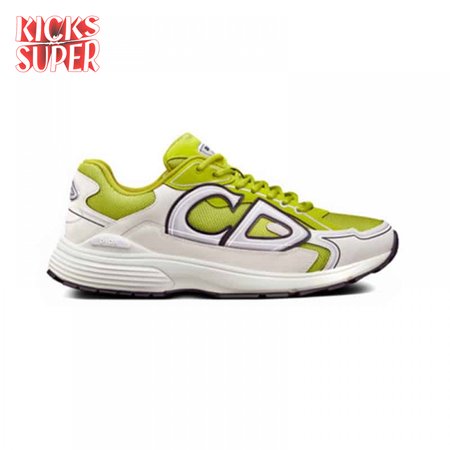 DIOR B30 SNEAKER YELLOW MESH AND WHITE TECHNICAL FABRIC - CD87