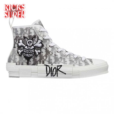B23 HIGH-TOP SNEAKER WITH DIOR AND SHAWN BEE EMBROIDERY PATCH