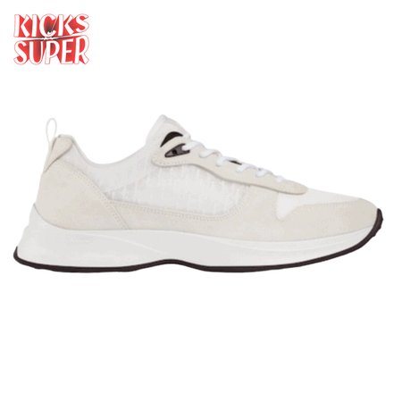 DIOR B25 OBLIQUE WHITE SUEDE RUNNER - CD38