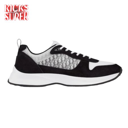 DIOR B25 OBLIQUE BLACK SUEDE RUNNER - CD37