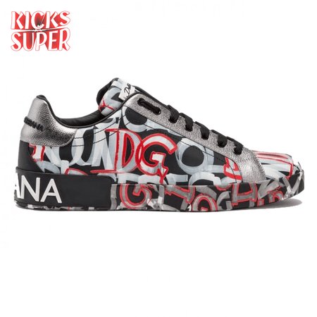 DOLCE & GABBANA PORTOFINO SNEAKERS IN PRINTED NAPPA CALFSKIN - DG8