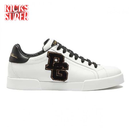 DOLCE & GABBANA PORTOFINO SNEAKERS IN NAPPA CALFSKIN WITH PATCHES - DG15