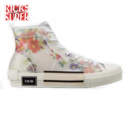 DIOR FLOWERS TECHNICAL CANVAS "B23" HIGH-TOP SNEAKER - CD12