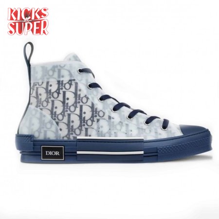 DIOR B23 HIGH-TOP SNEAKER IN BLUE DIOR OBLIQUE - CD29