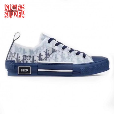 DIOR B23 LOW-TOP SNEAKER IN BLUE DIOR OBLIQUE - CD28