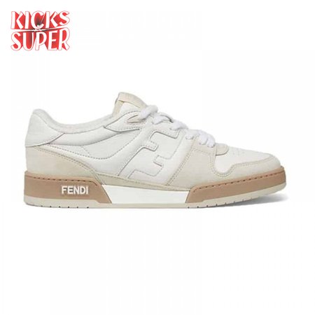 Fendi Match Low-Top Sneakers In White Suede - FD31